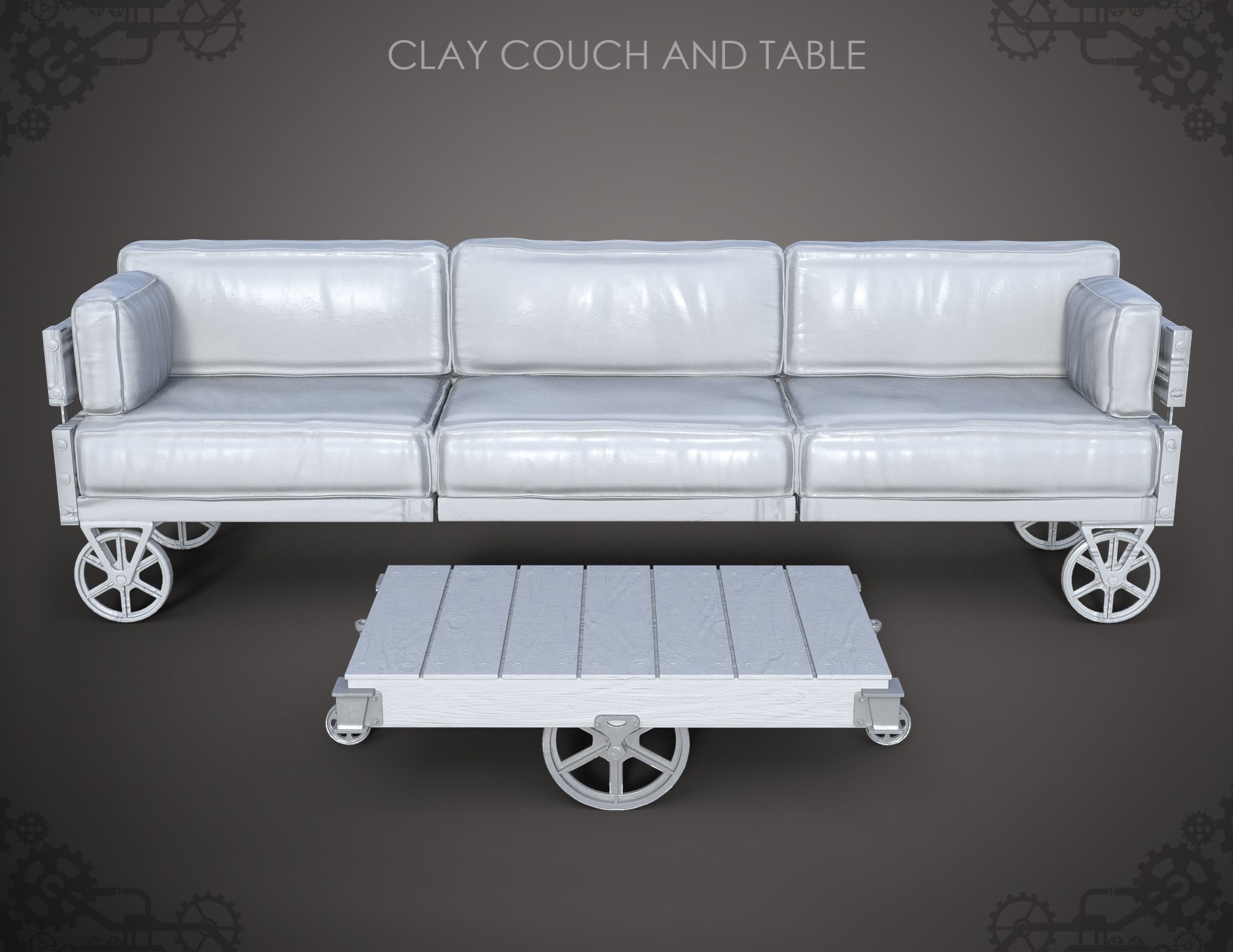 Steampunk Furniture by: fjaa3d, 3D Models by Daz 3D