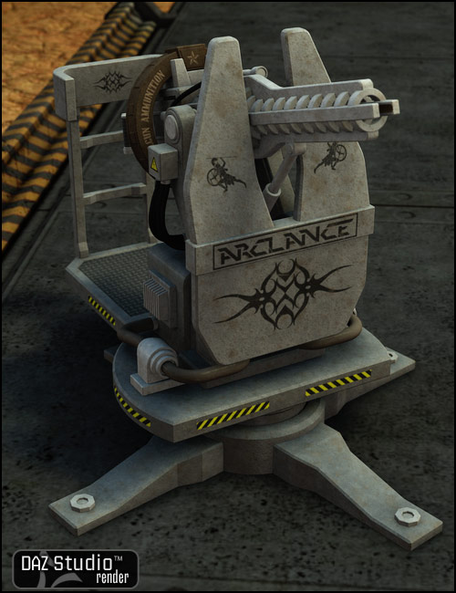 ArcLance Rail Gun Turret | Daz 3D