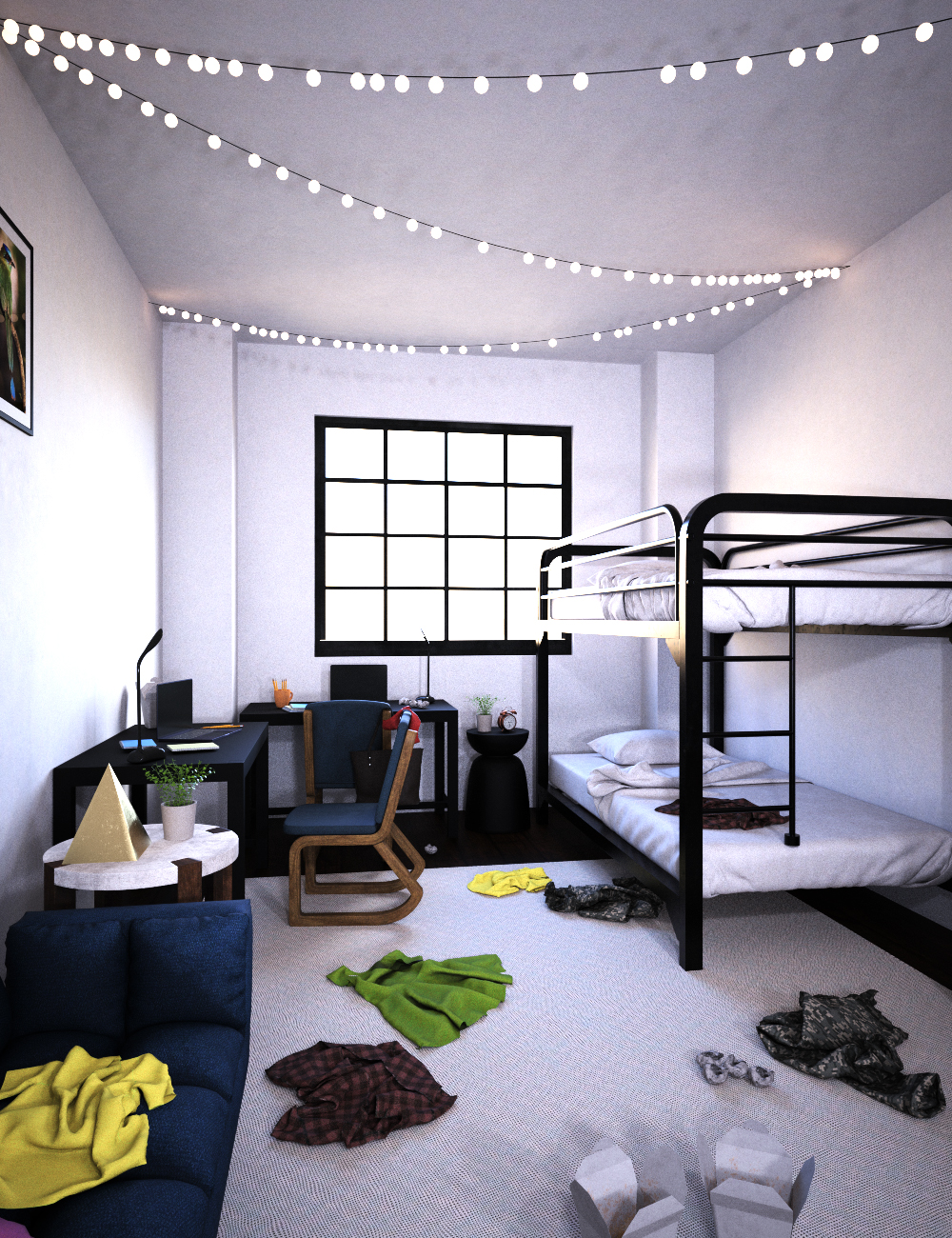 Messy Dorm by: Charlie, 3D Models by Daz 3D