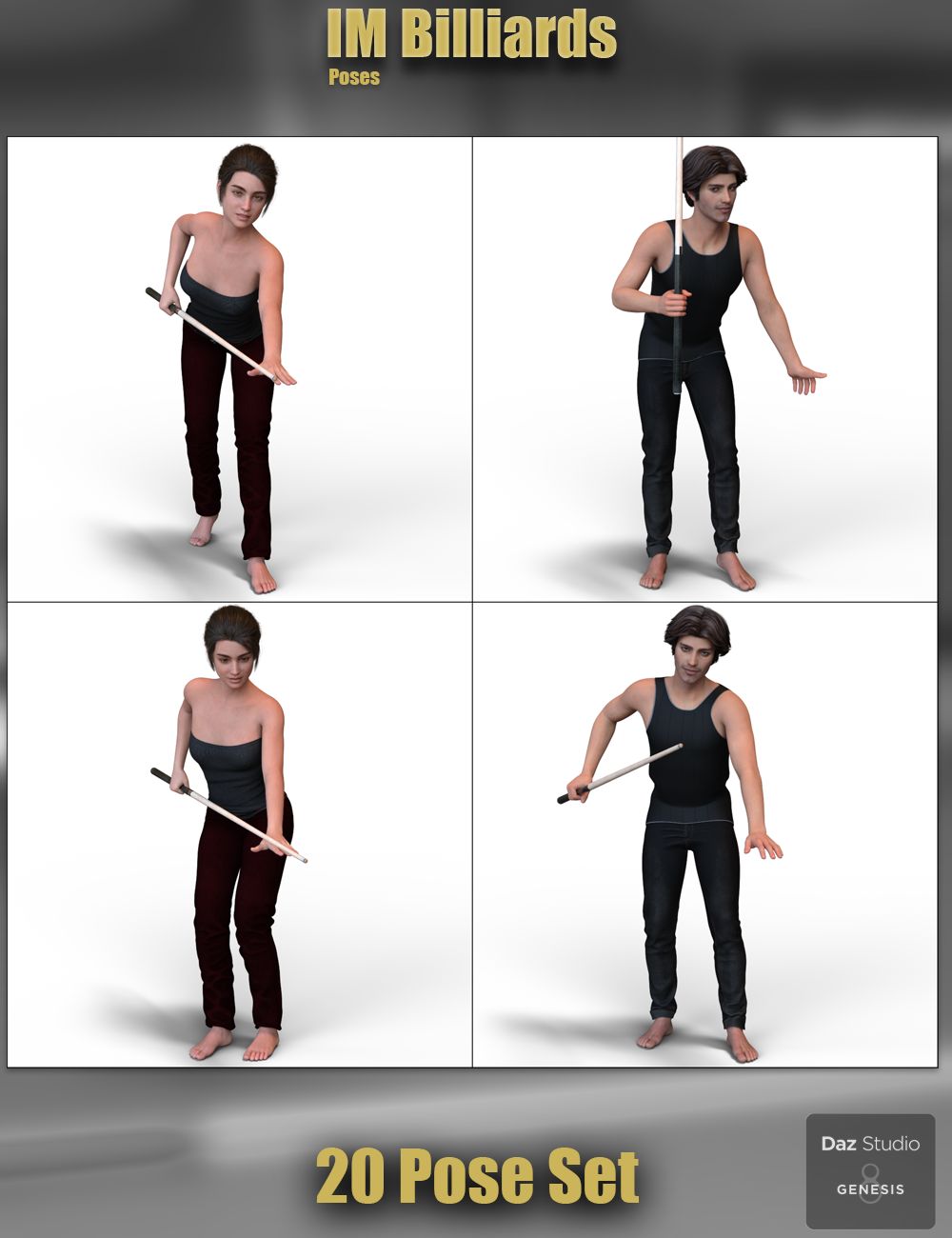 IM Billiards Poses by: Paper TigerIronman, 3D Models by Daz 3D