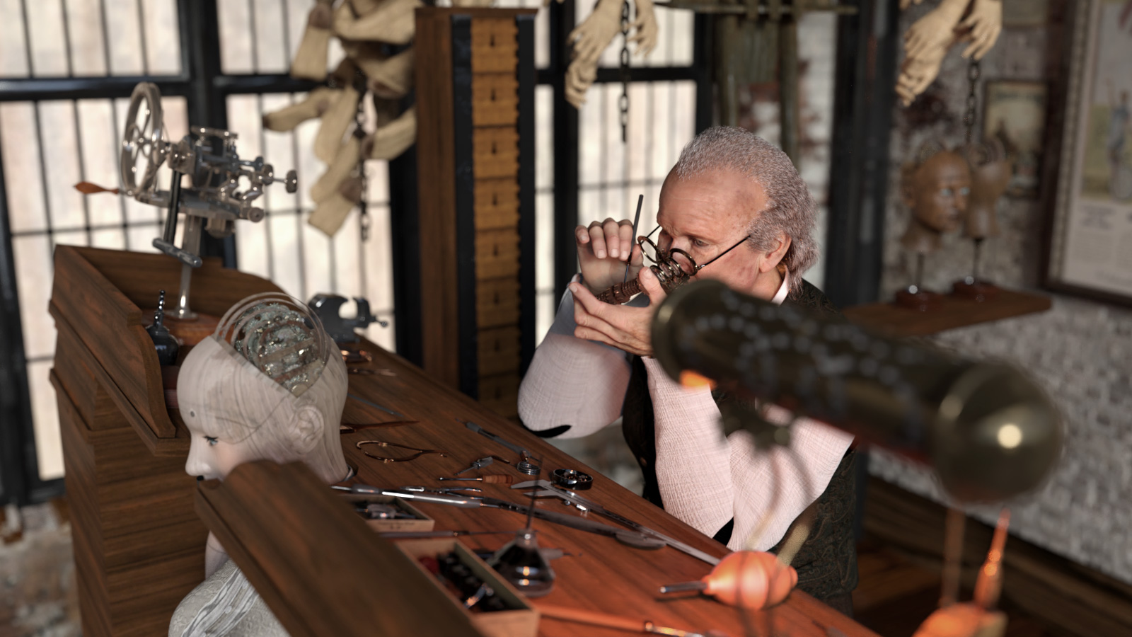 The Watchmaker and the Automaton by: Ansiko, 3D Models by Daz 3D