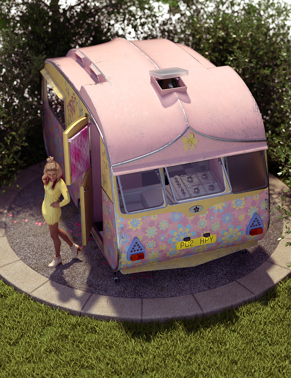 Vintage Caravan by: ForbiddenWhispersDavid Brinnen, 3D Models by Daz 3D