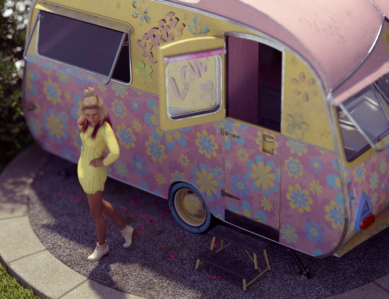 Vintage Caravan Vintage Caravan by: ForbiddenWhispersDavid Brinnen, 3D Models by Daz 3D