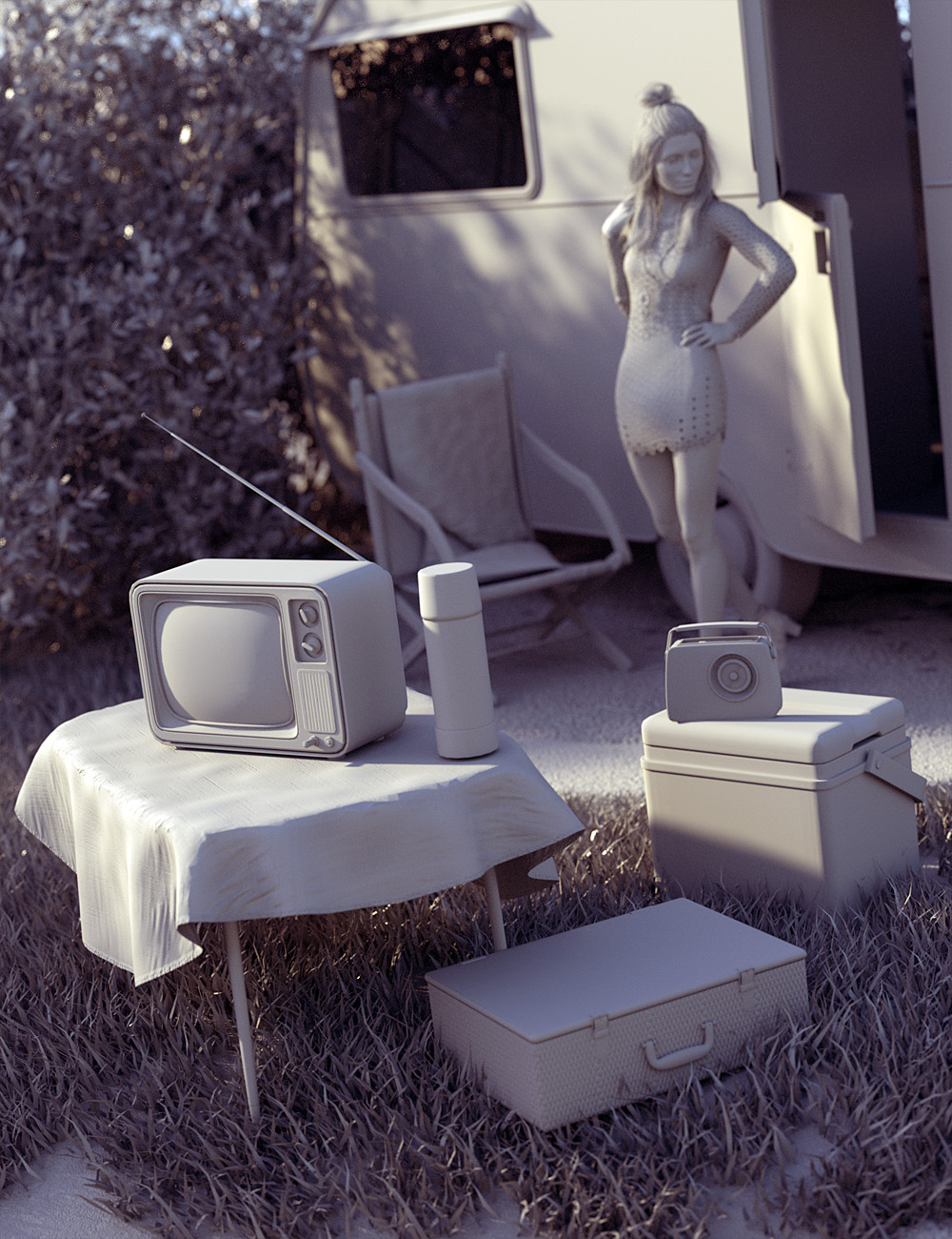 Vintage Caravan Props by: ForbiddenWhispersDavid Brinnen, 3D Models by Daz 3D