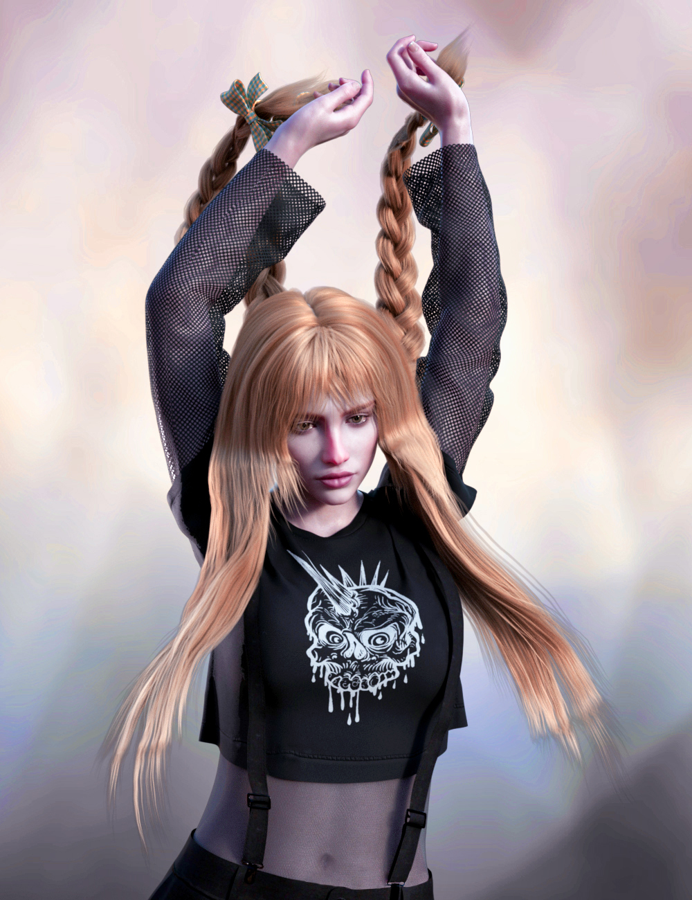 FE Long Hair Vol 01 for Genesis 8 Female by: FeSoulRareStone, 3D Models by Daz 3D