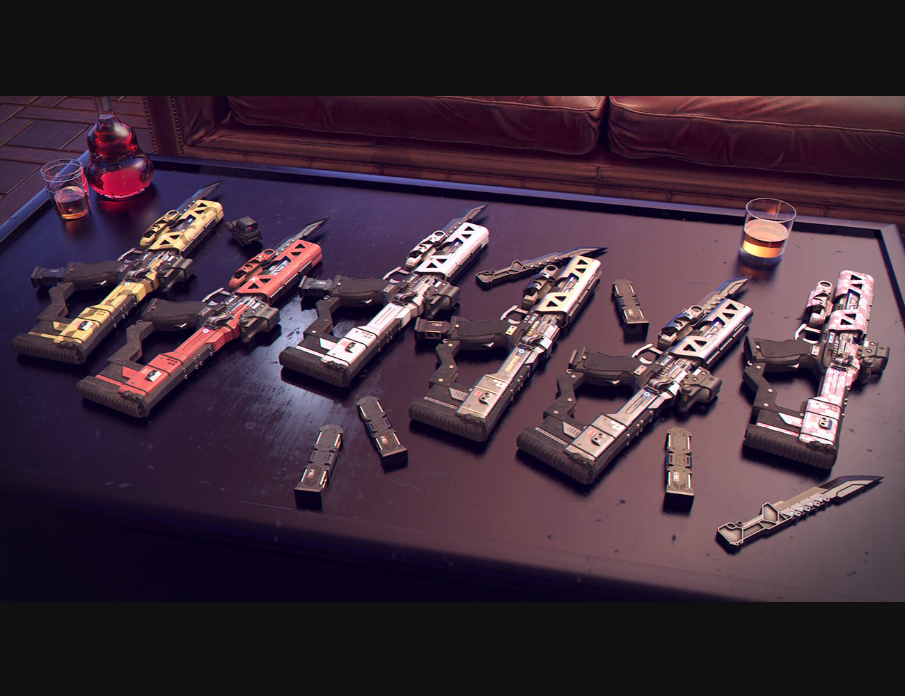 Cyberpunk Pistol SMG by: Polish, 3D Models by Daz 3D