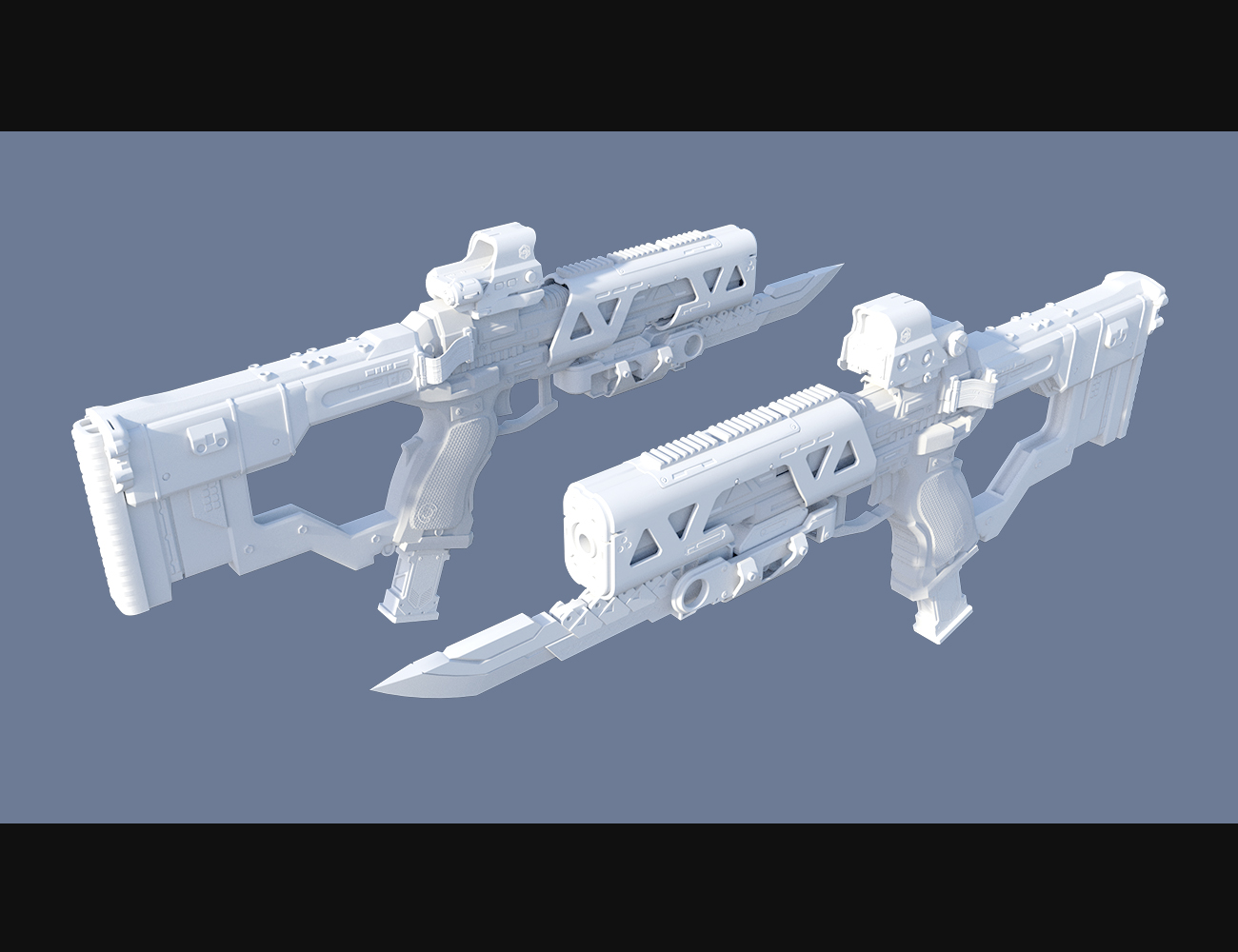 Cyberpunk Pistol SMG by: Polish, 3D Models by Daz 3D