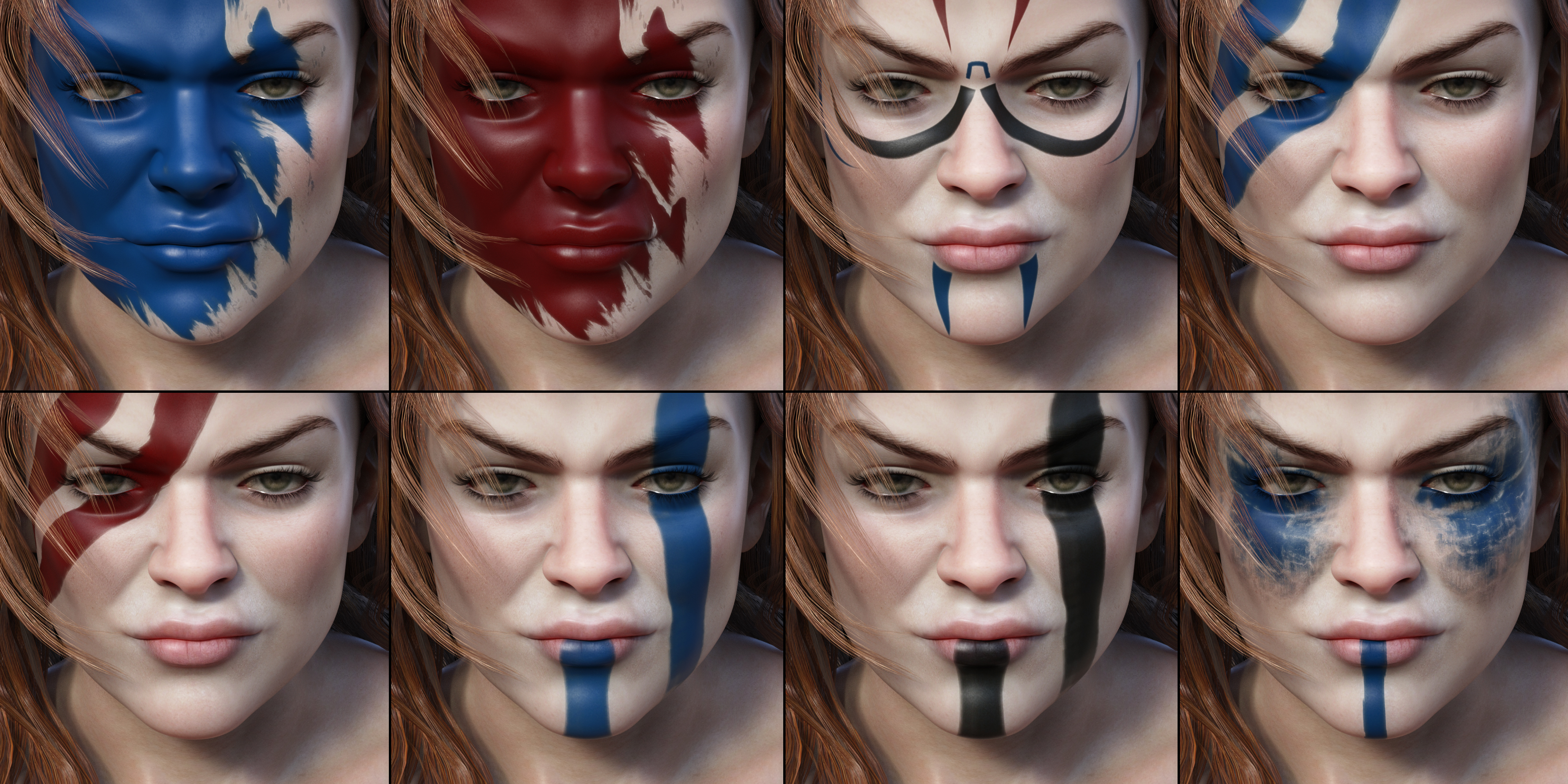 Viking Warrior Makeup by: Neikdian, 3D Models by Daz 3D