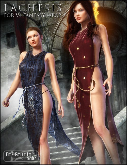 Lachesis Textures for the V4 Fantasy Wrap by: Arien, 3D Models by Daz 3D