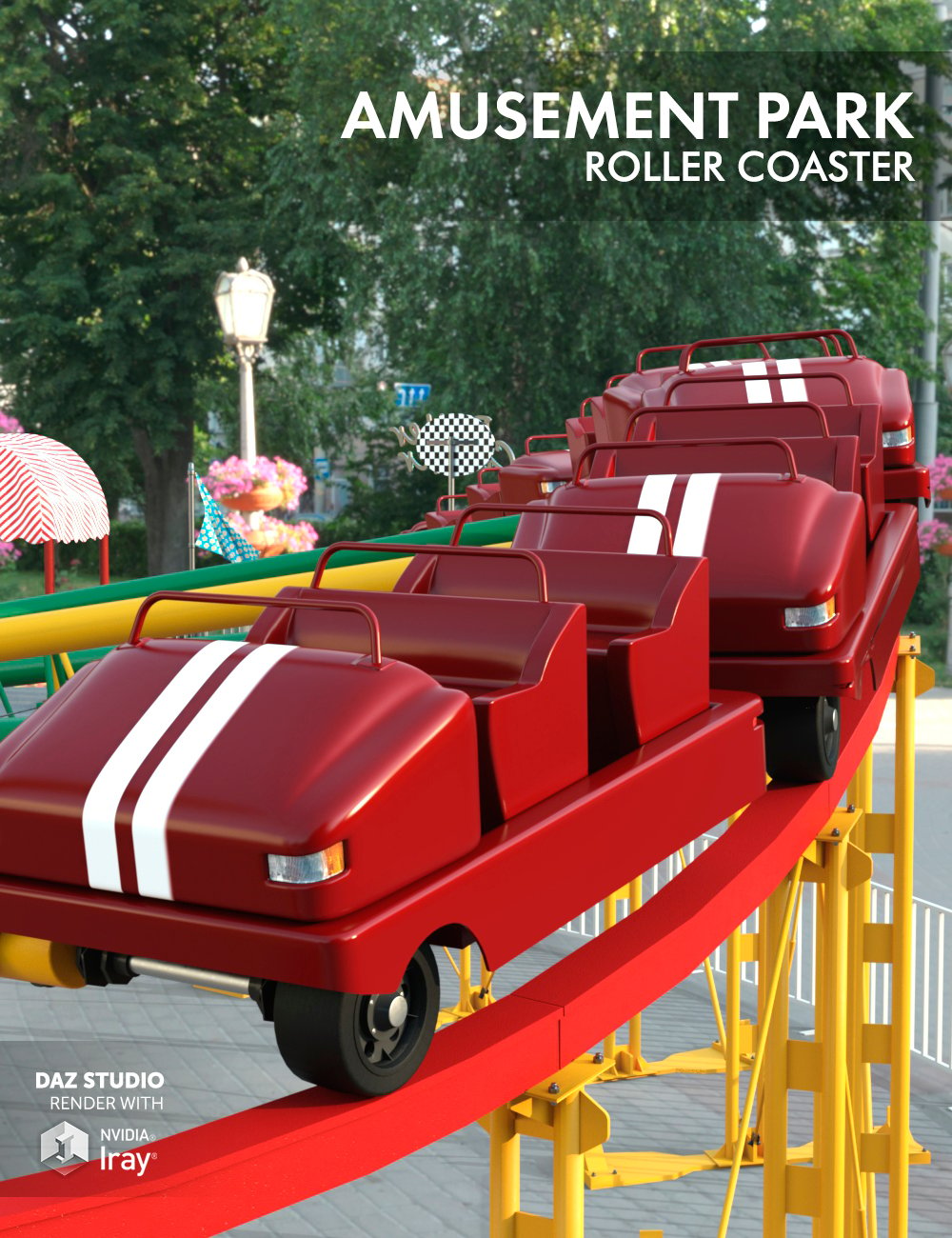 Amusement Park - Roller Coaster by: Dimidrol, 3D Models by Daz 3D