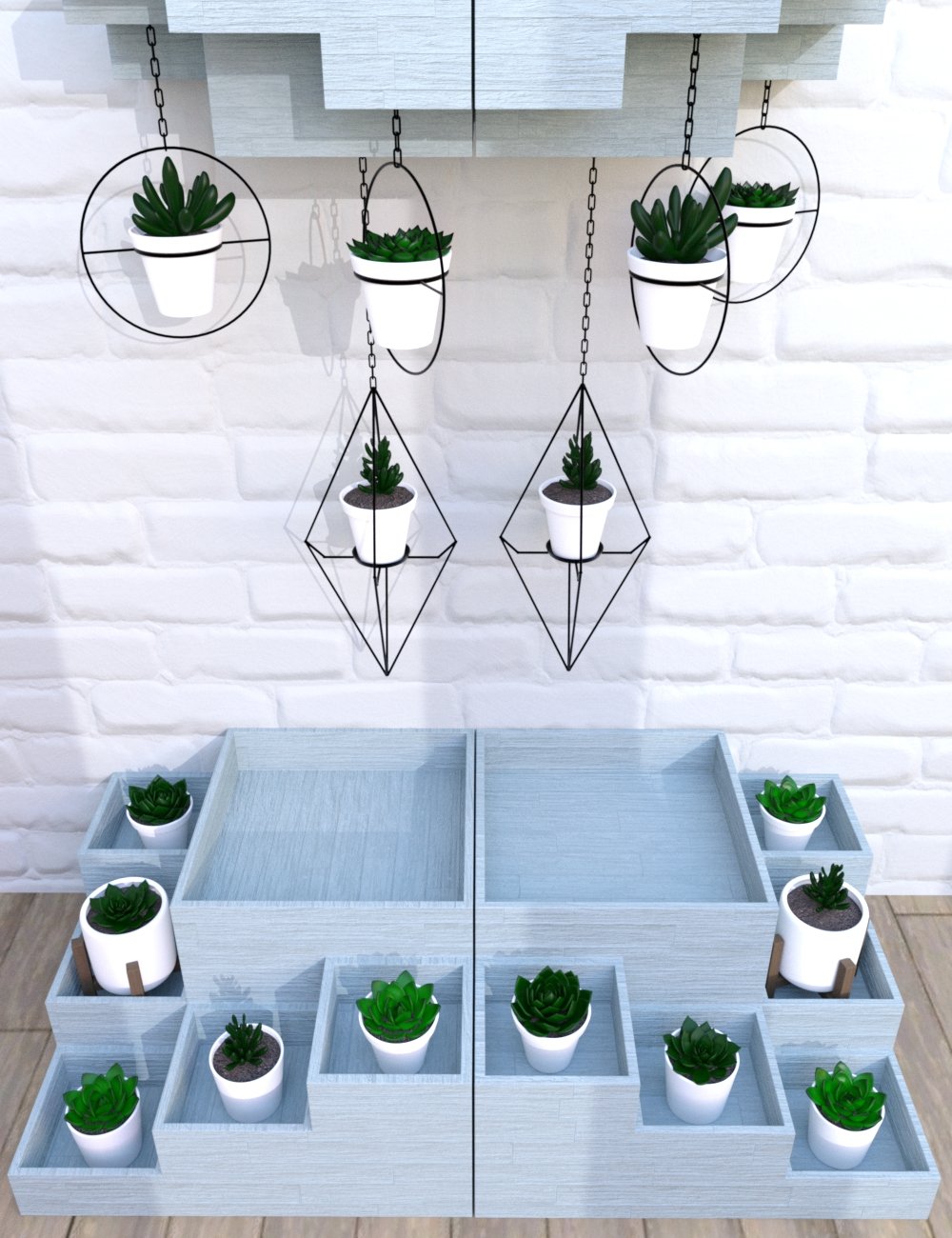 Modern City Indoor Garden Props