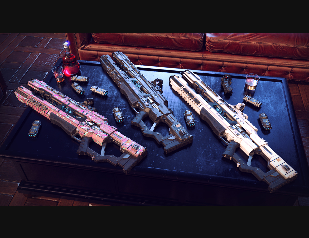 Cyberpunk Weapon Bundle | Daz 3D