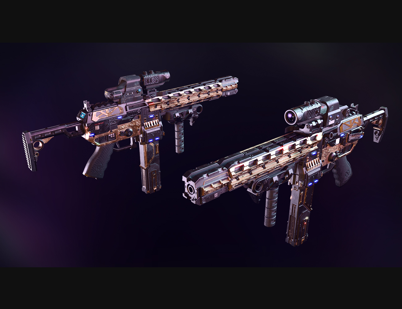 Cyberpunk Weapon Bundle | Daz 3D