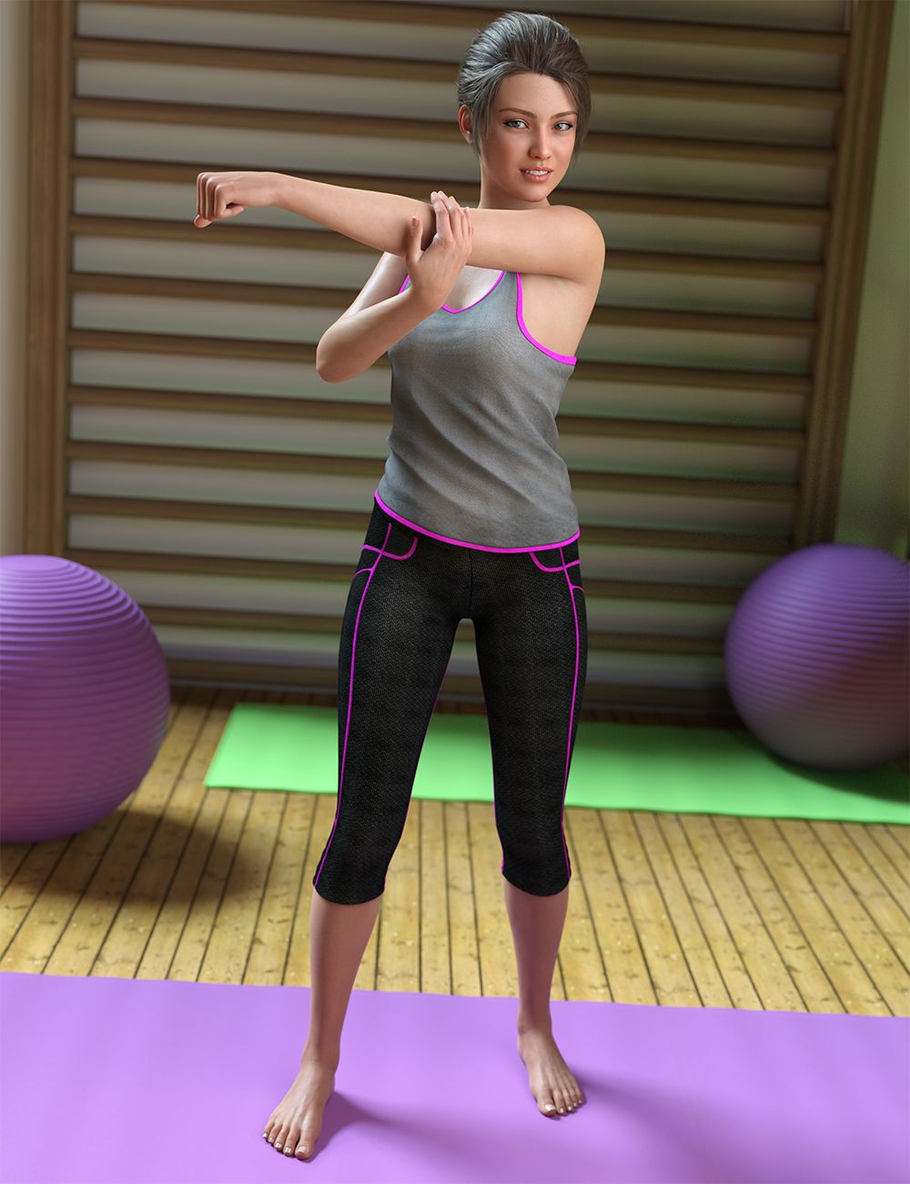 IM Stretching Pose Collection by: Paper TigerIronman, 3D Models by Daz 3D