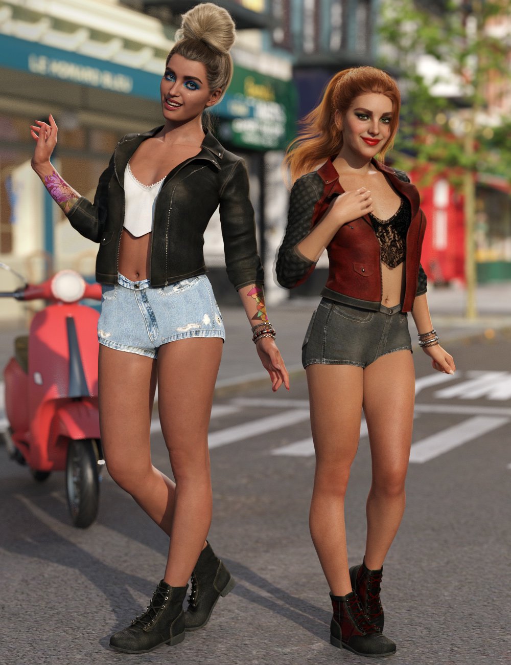 Summers End Outfit Textures by: Arien, 3D Models by Daz 3D