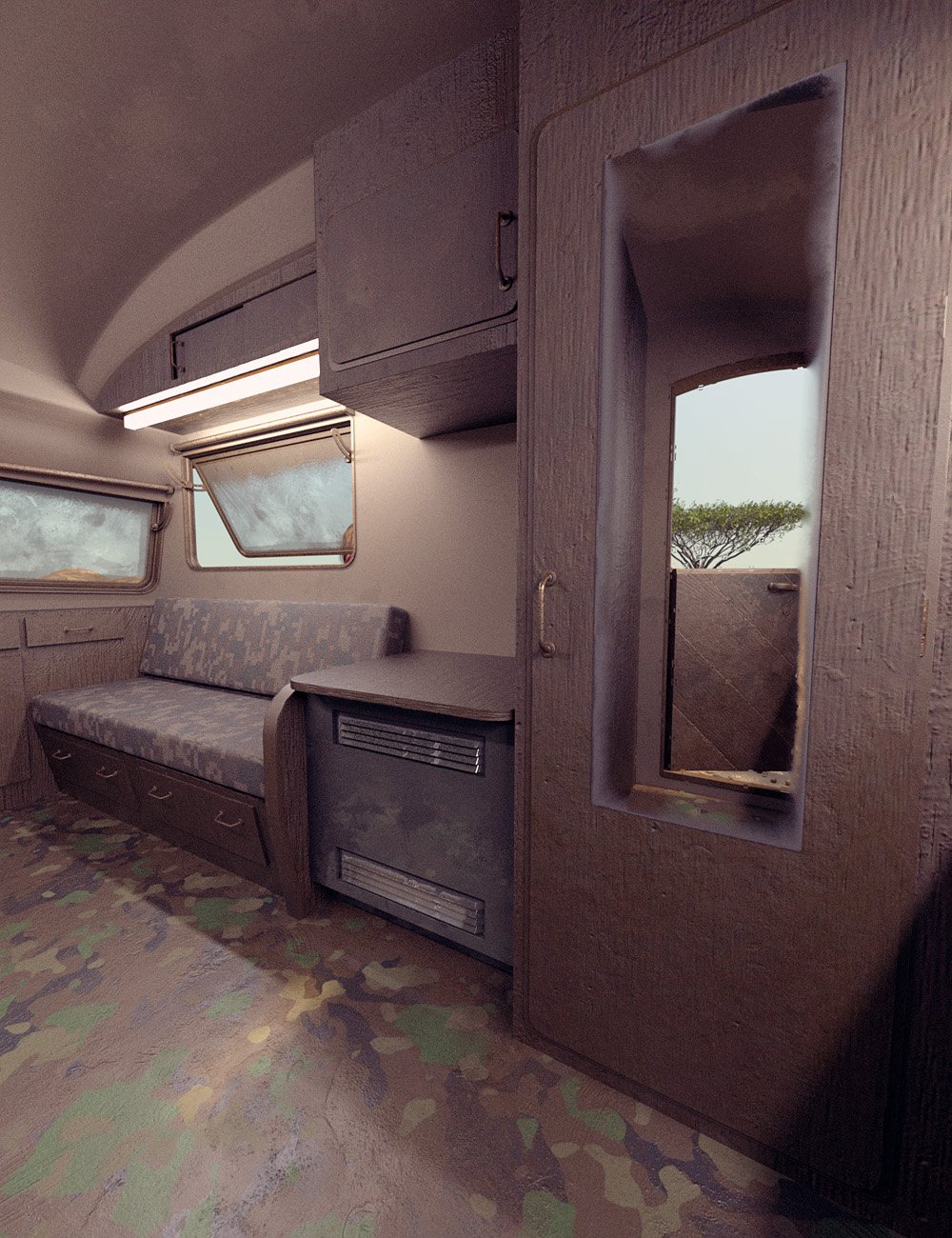 Dystopia for the Vintage Caravan and Props by: ForbiddenWhispers, 3D Models by Daz 3D