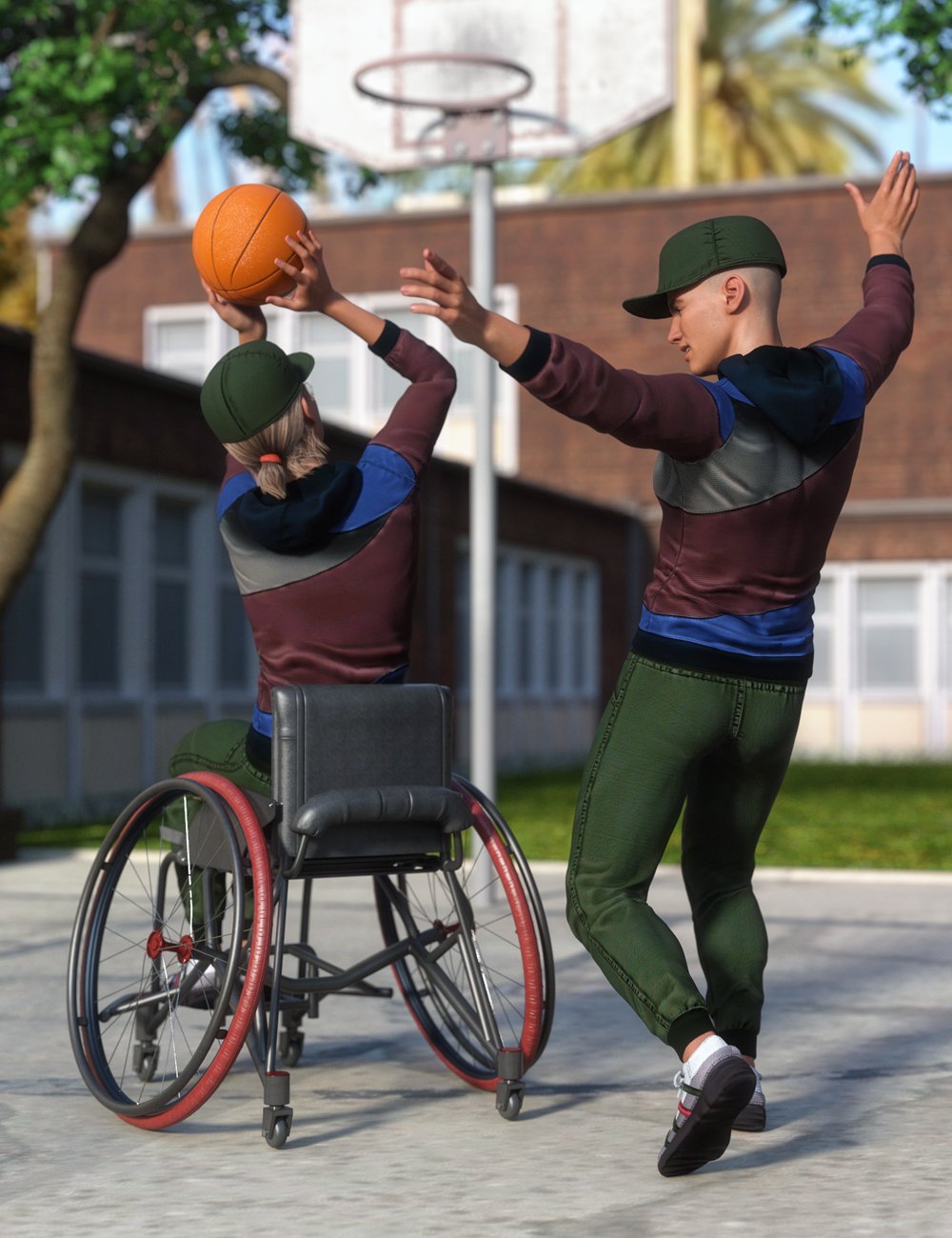 Campus Casual Outfit for Genesis 8.1 Males by: Demian, 3D Models by Daz 3D