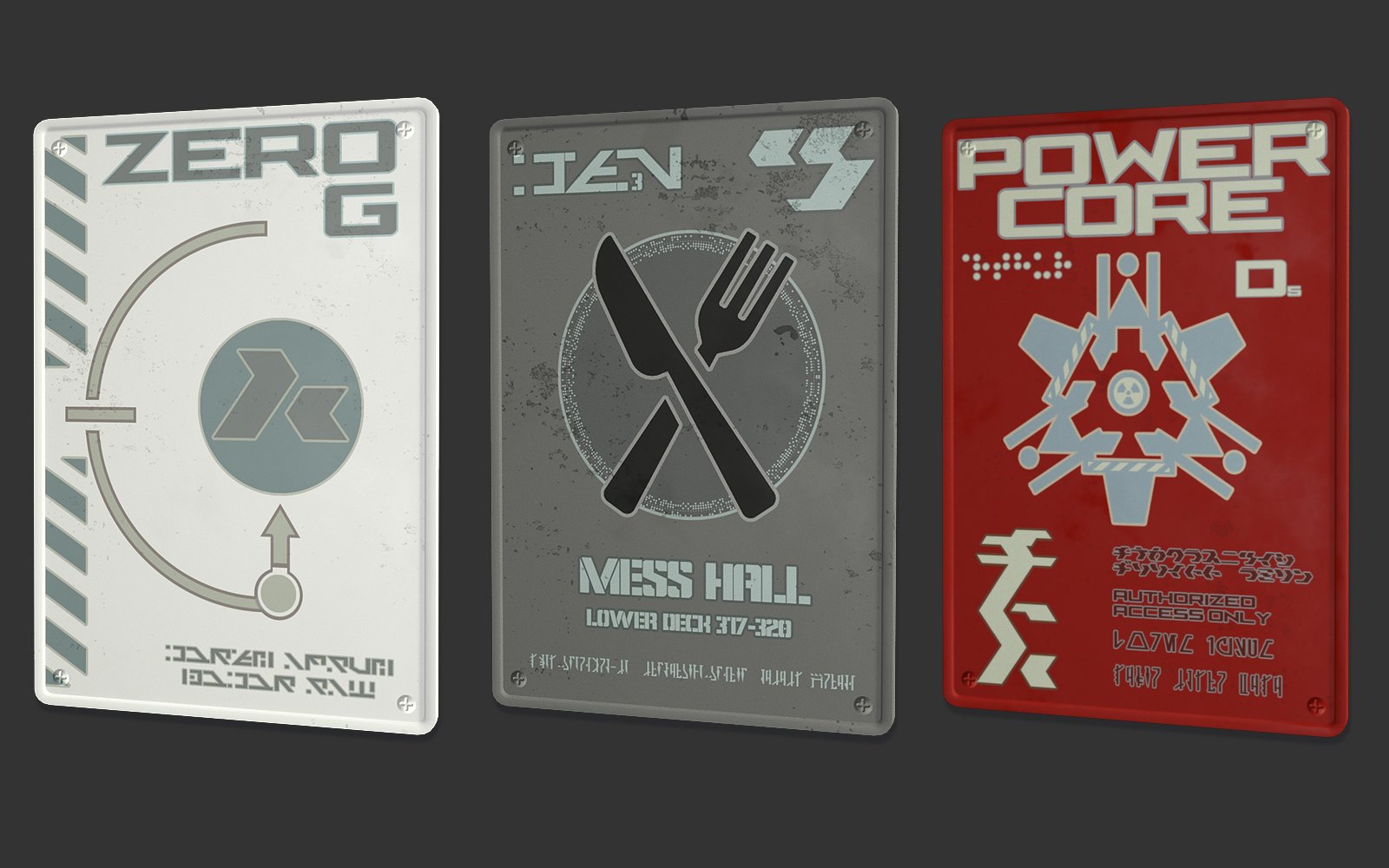 Sci-Fi Info Signs Sci-Fi Info Signs by: The AntFarm, 3D Models by Daz 3D