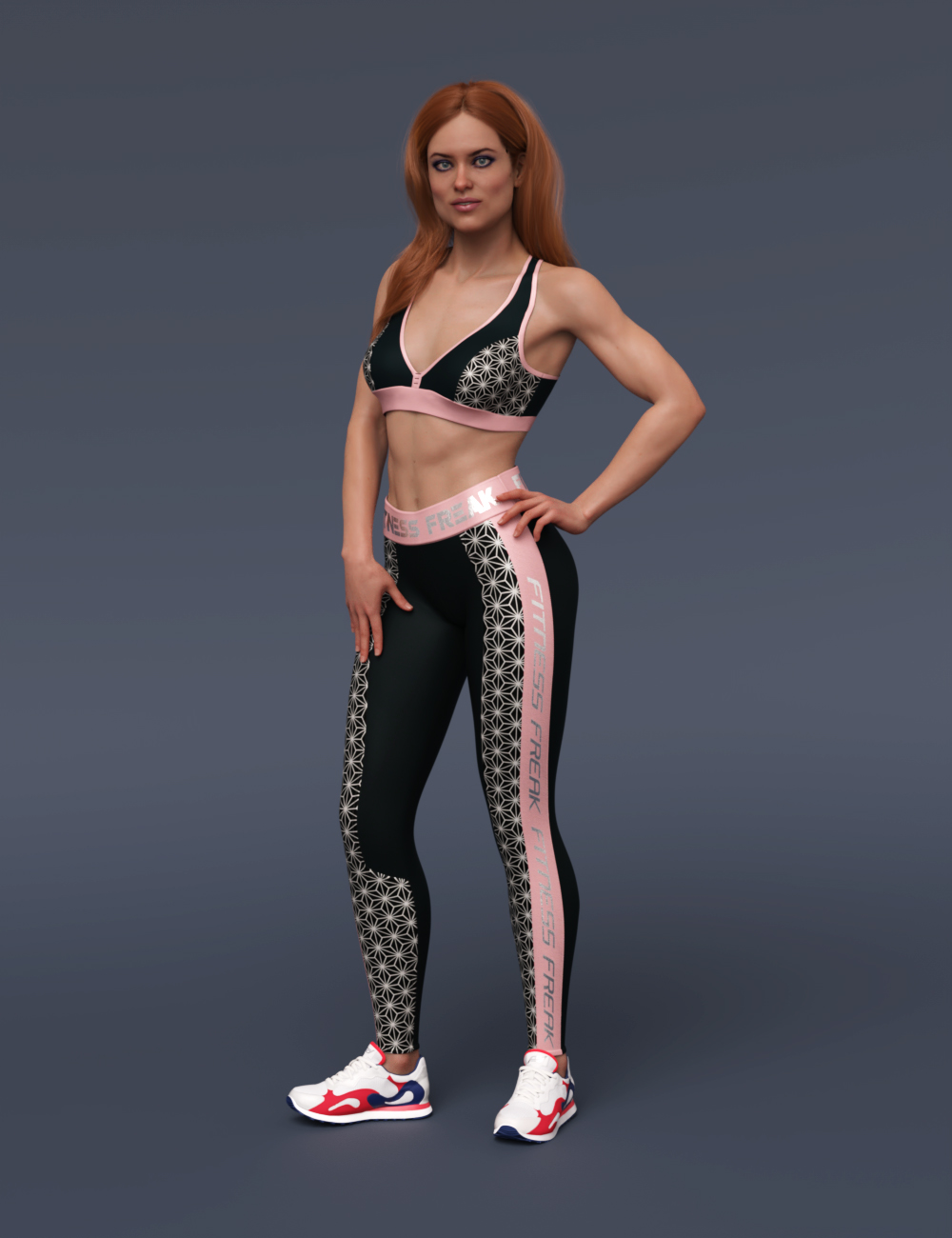S3D Fitness Freak Textures for Fitness Clothes by: Slide3D, 3D Models by Daz 3D
