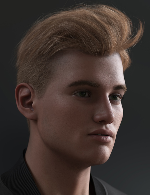 Tjark Short Hair for Genesis 8 and 8.1 Males by: outoftouch, 3D Models by Daz 3D