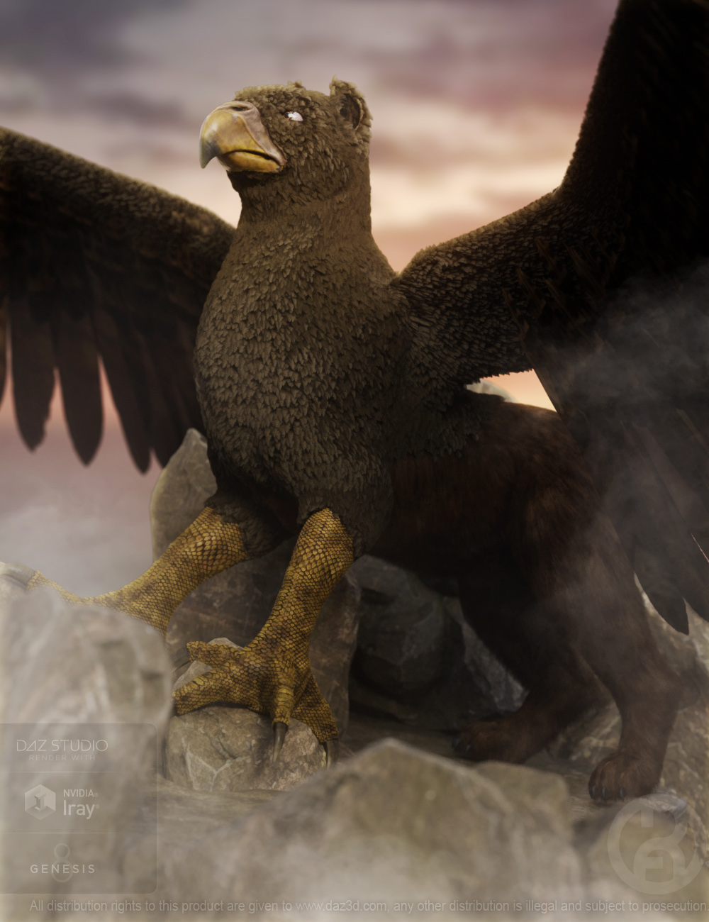 Griffin for Dog 8 by: RawArt, 3D Models by Daz 3D