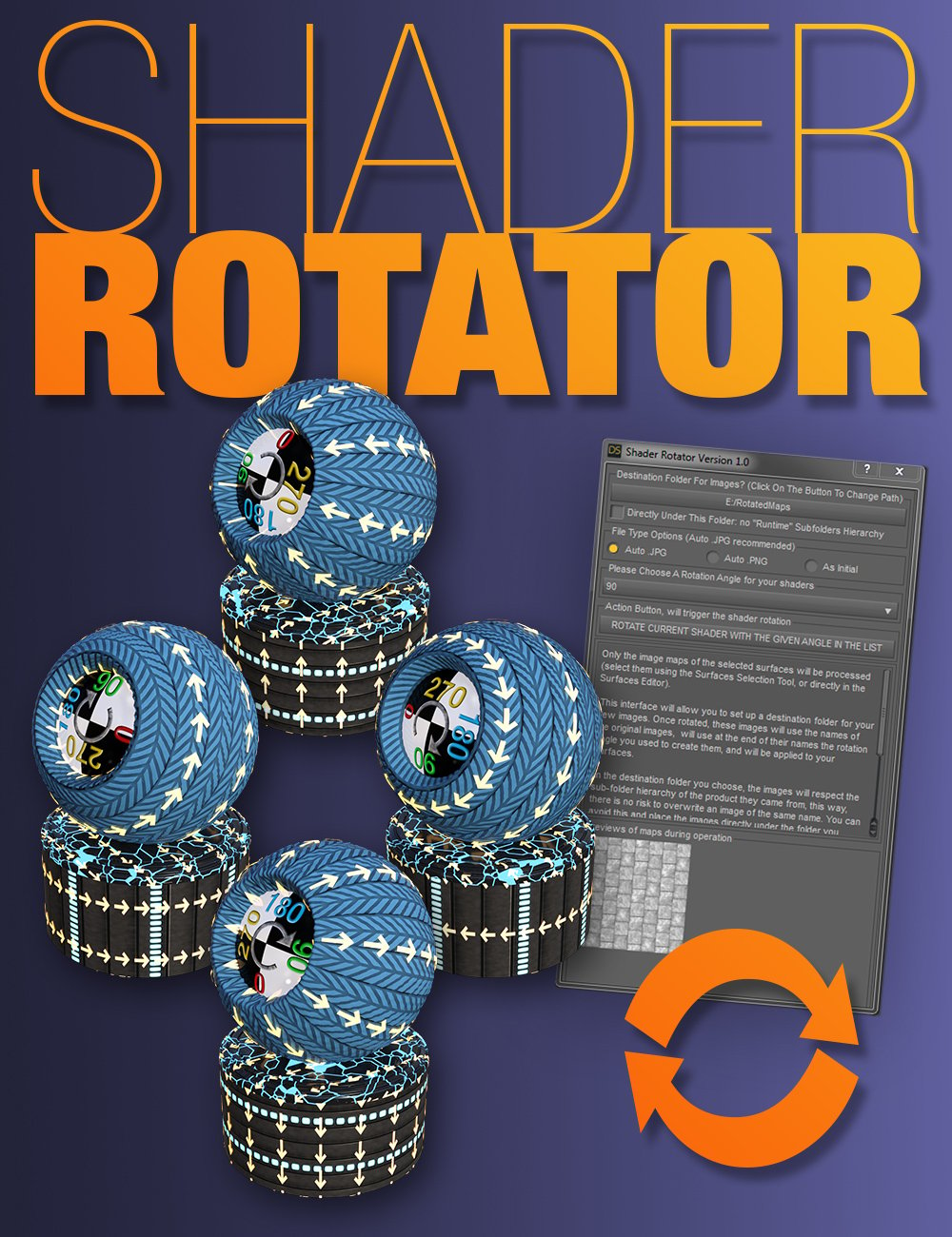 Shader Rotator by: V3Digitimes, 3D Models by Daz 3D