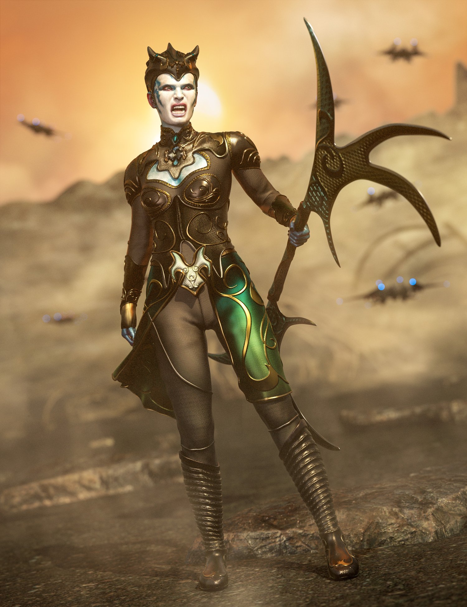 Alien Sentinel Outfit for Genesis 8 Females | Daz 3D