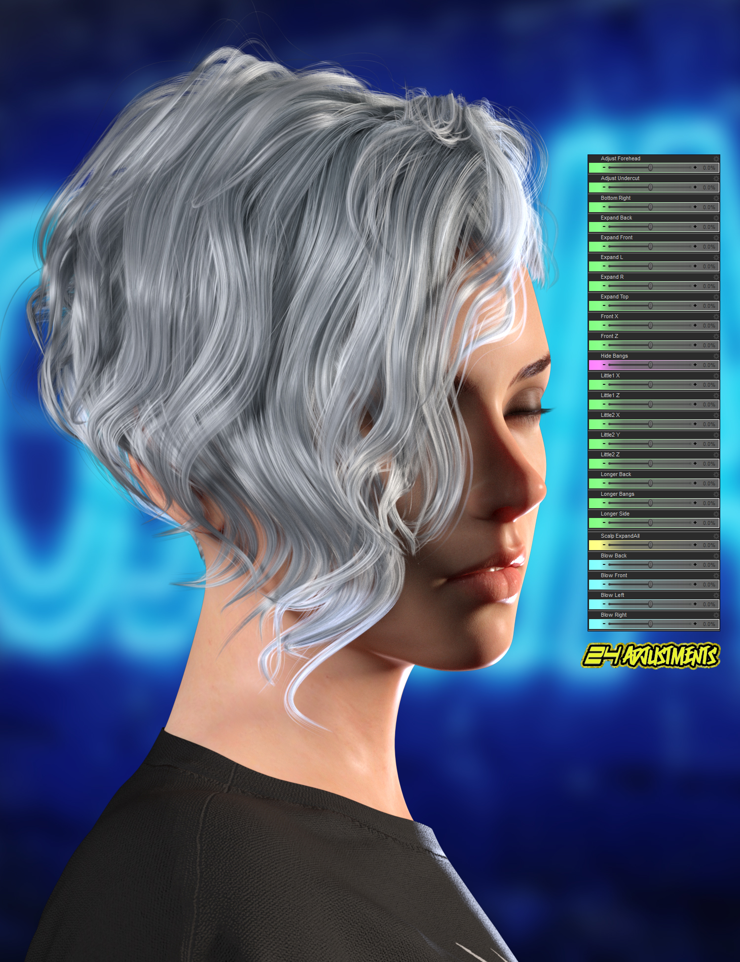 FE Punk Hair Vol 1 for Genesis 8 Females by: FeSoul, 3D Models by Daz 3D
