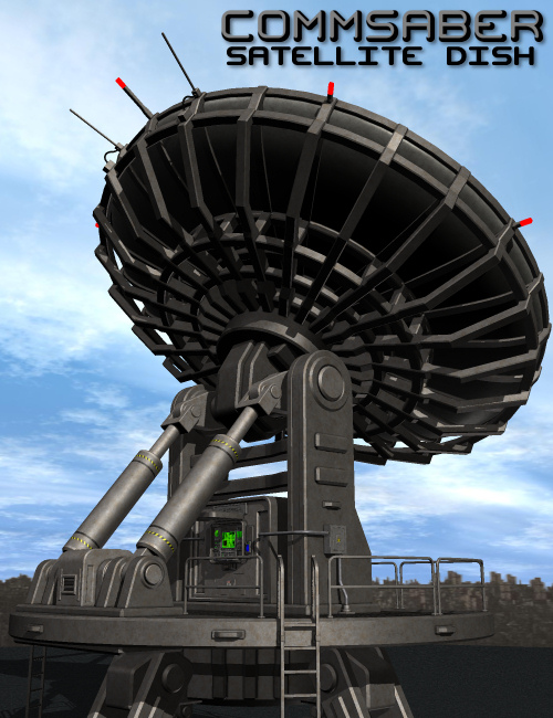 CommSaber Satellite Dish by: Nightshift3D, 3D Models by Daz 3D