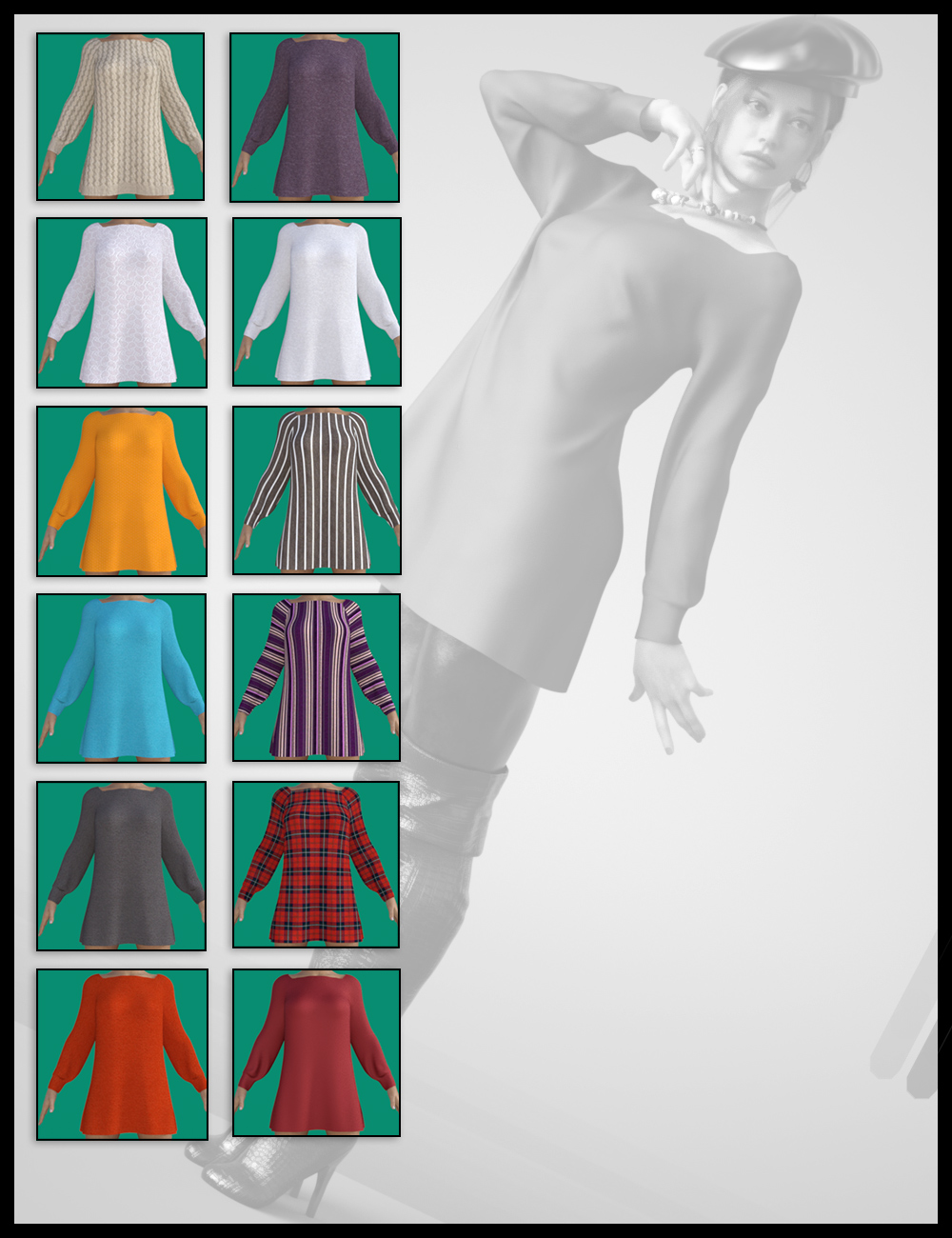 dForce Sweet Winter Outfit for Genesis 8 Females dForce Sweet Winter Outfit for Genesis 8 Females by: Nathy Design, 3D Models by Daz 3D