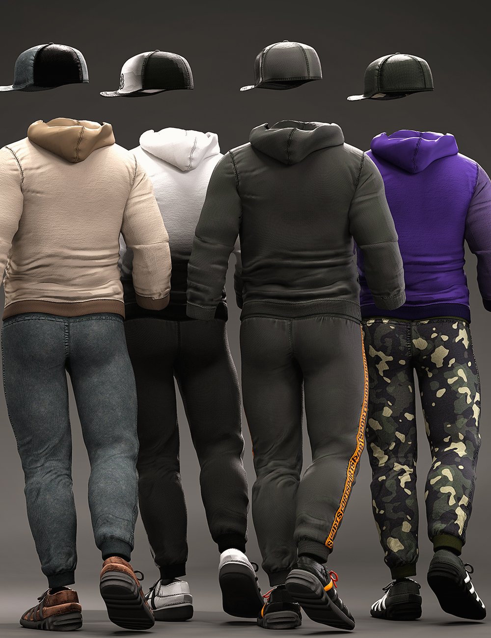 Campus Casual Outfit Textures by: Demian, 3D Models by Daz 3D