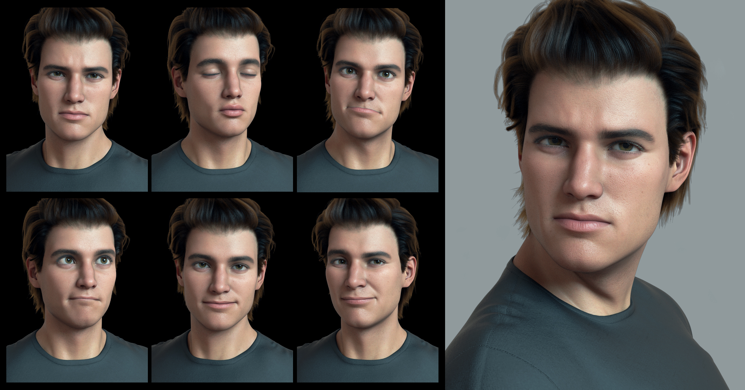 The Expression Collection for Michael 8.1 by: Quixotry, 3D Models by Daz 3D