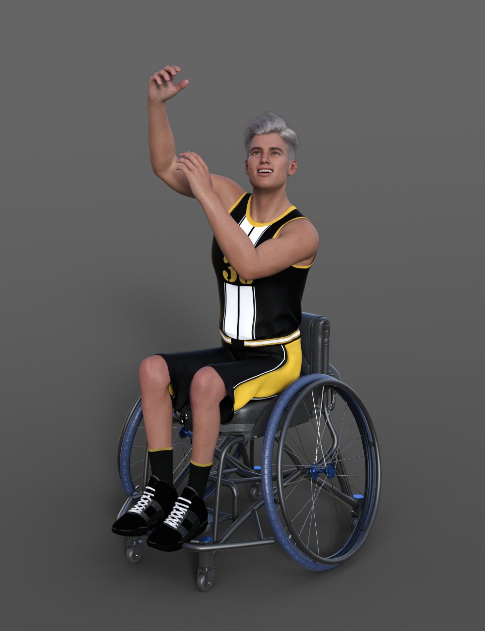 Basketball Wheelchair Animations for Genesis 8.1 Male and Michael 8.1 by: ThreeDigital, 3D Models by Daz 3D