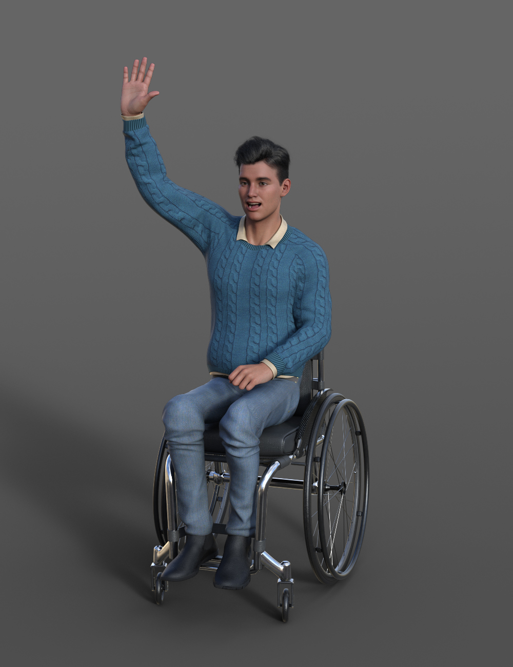 Everyday Wheelchair Animations for Genesis 8.1 Male and Michael 8.1 by: ThreeDigital, 3D Models by Daz 3D