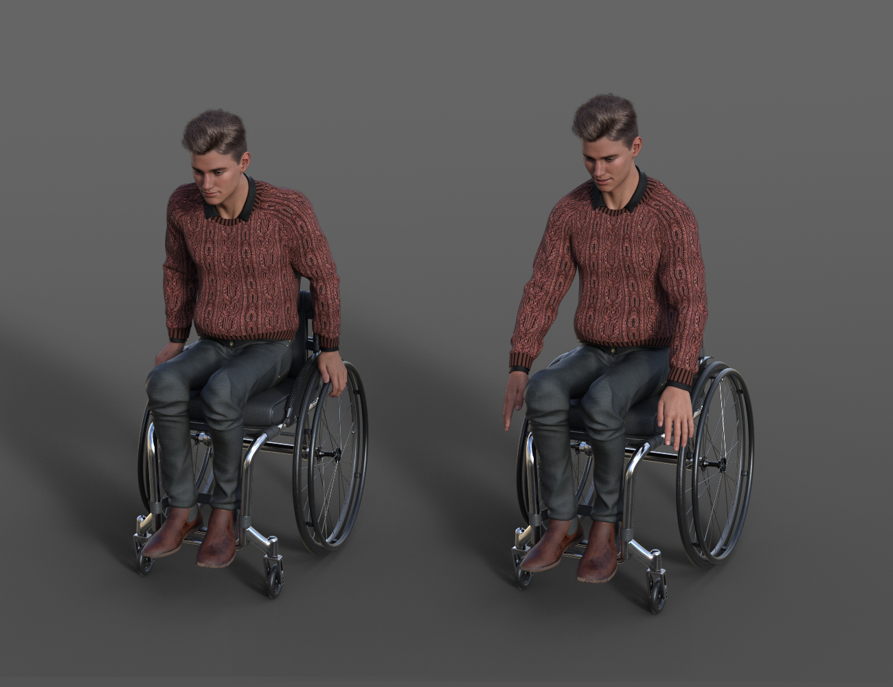 Everyday Wheelchair Animations for Genesis 8.1 Male and Michael 8.1 Everyday Wheelchair Animations for Genesis 8.1 Male and Michael 8.1 by: ThreeDigital, 3D Models by Daz 3D