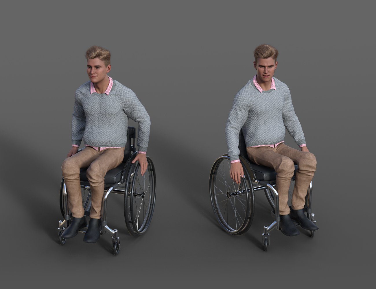 Everyday Wheelchair Animations for Genesis 8.1 Male and Michael 8.1 Everyday Wheelchair Animations for Genesis 8.1 Male and Michael 8.1 by: ThreeDigital, 3D Models by Daz 3D