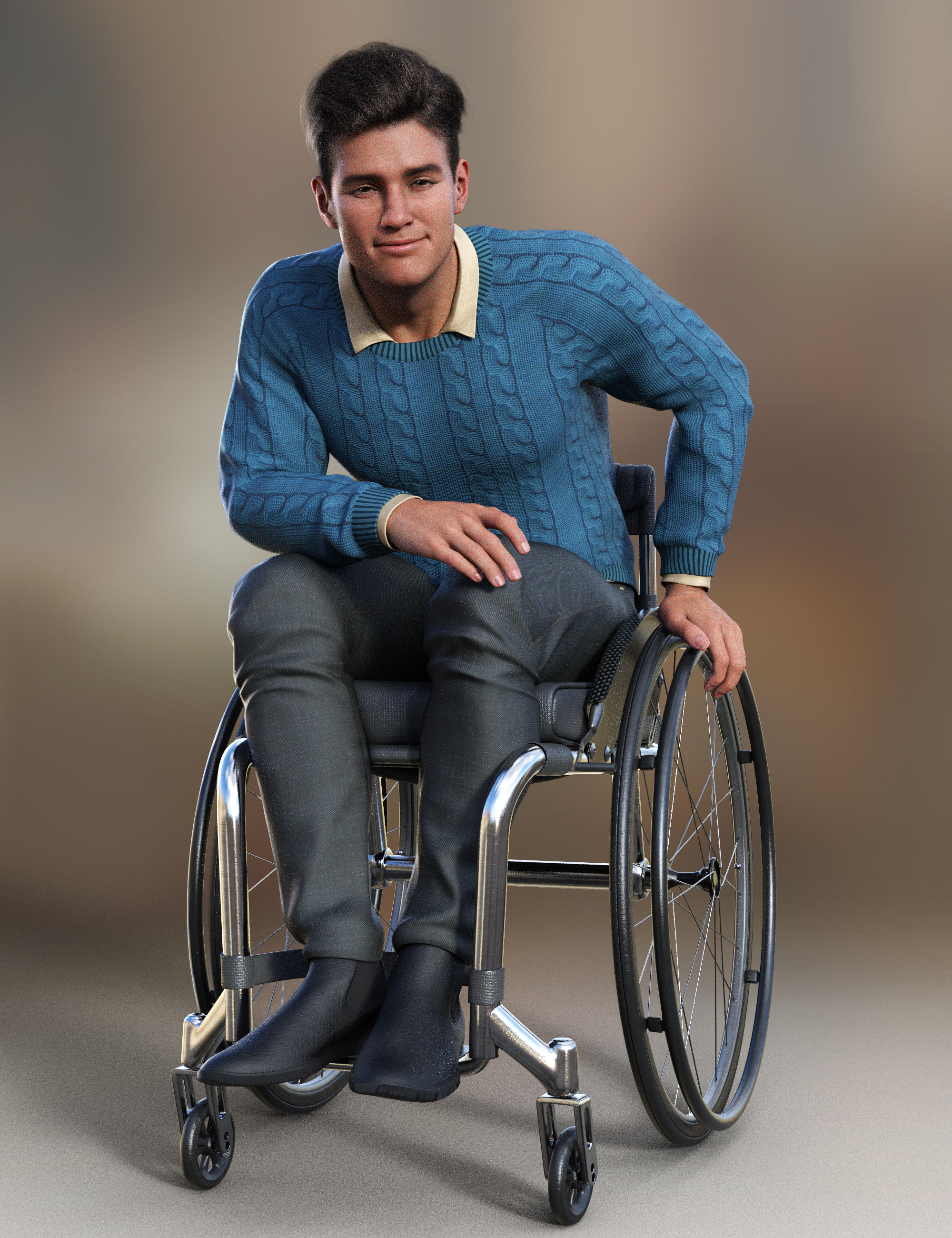Everyday Wheelchair Animations for Genesis 8.1 Male and Michael 8.1 by: ThreeDigital, 3D Models by Daz 3D