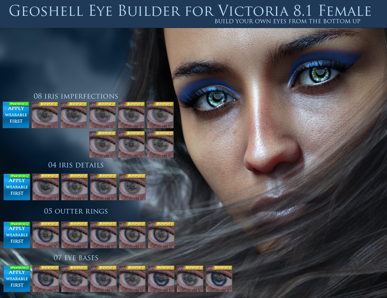 Geoshell Eye Builder for Victoria 8.1 | Daz 3D