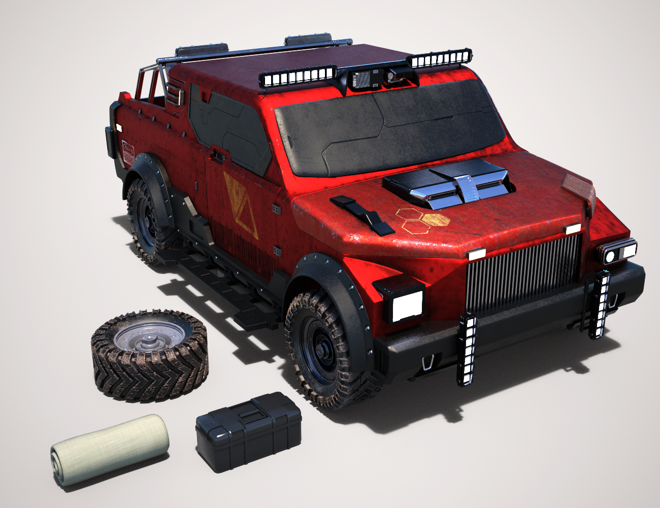 Cyberpunk Pickup Truck by: Charlie, 3D Models by Daz 3D