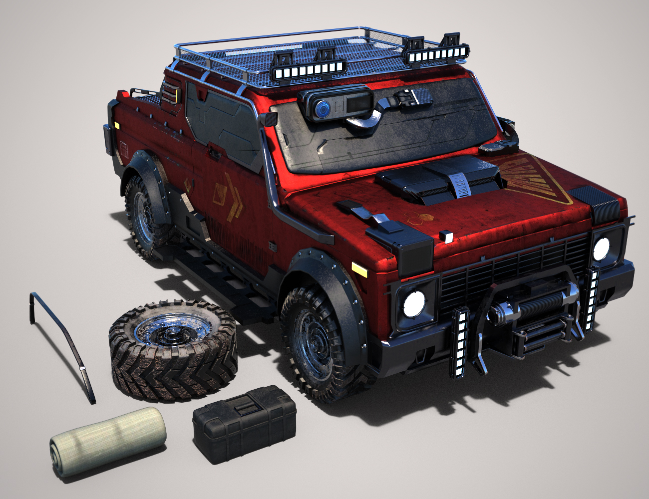 Cyberpunk Pickup Truck Daz 3D