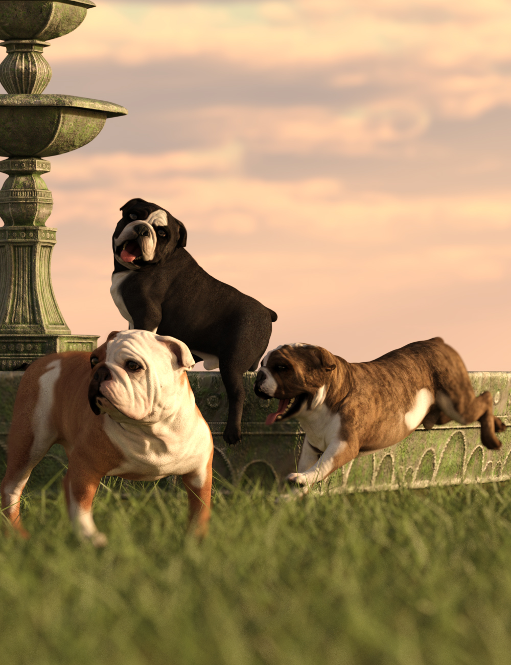 Bulldog Poses For English Bulldog by: Ensary, 3D Models by Daz 3D