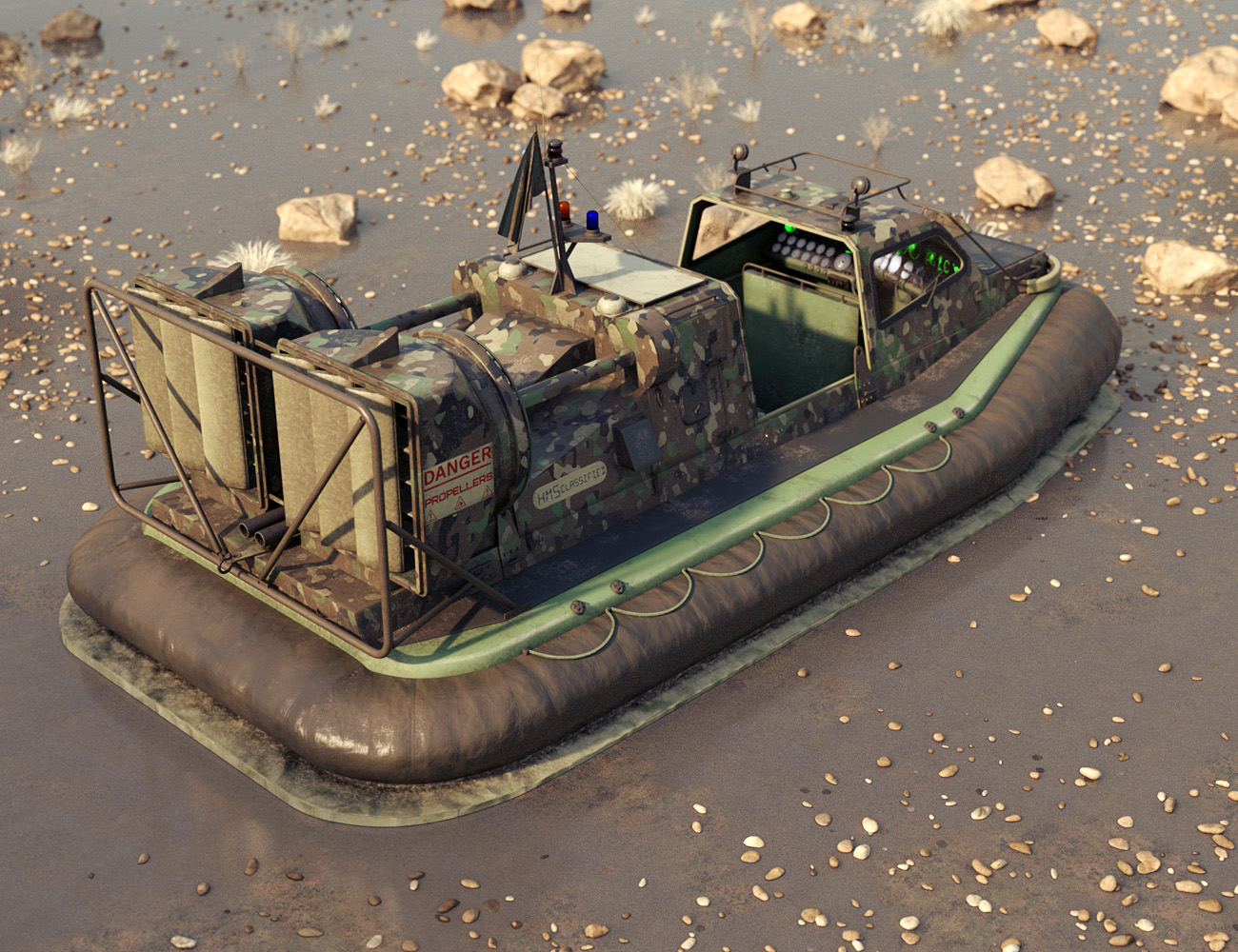 To Serve for the Rescue Hovercraft by: ForbiddenWhispers, 3D Models by Daz 3D