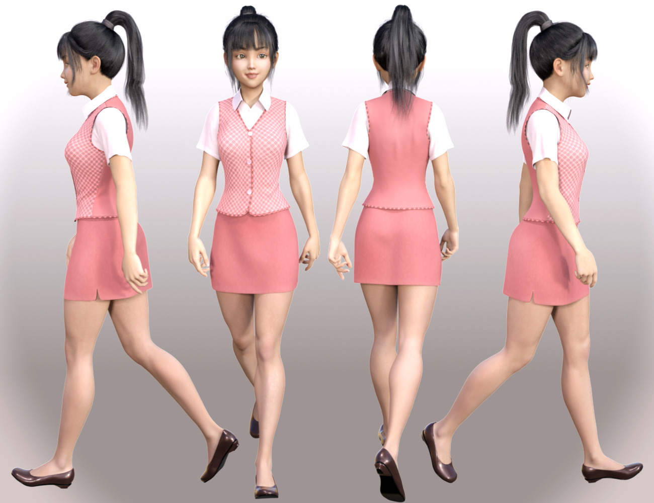 dForce Clerk Outfit for Genesis 8 Females by: tentman, 3D Models by Daz 3D