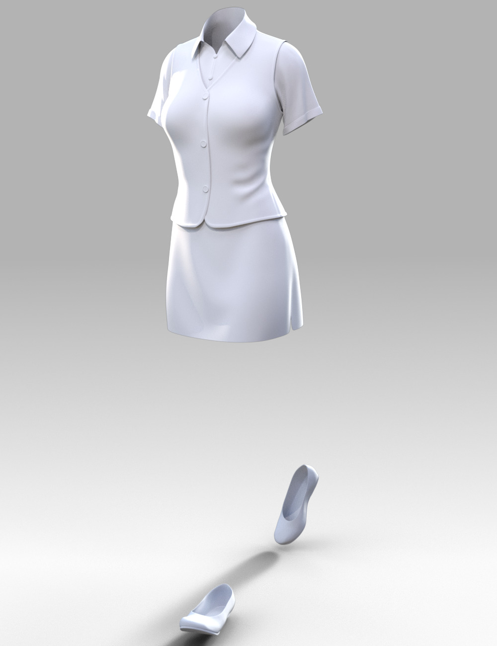 dForce Clerk Outfit for Genesis 8 Females by: tentman, 3D Models by Daz 3D