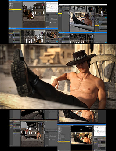 Making Of The Cowboy Photoshoot - Video Tutorial by: Dreamlight, 3D Models by Daz 3D