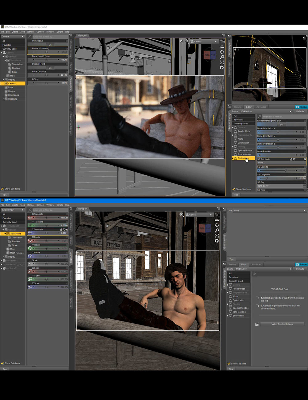 Making Of The Cowboy Photoshoot - Video Tutorial by: Dreamlight, 3D Models by Daz 3D