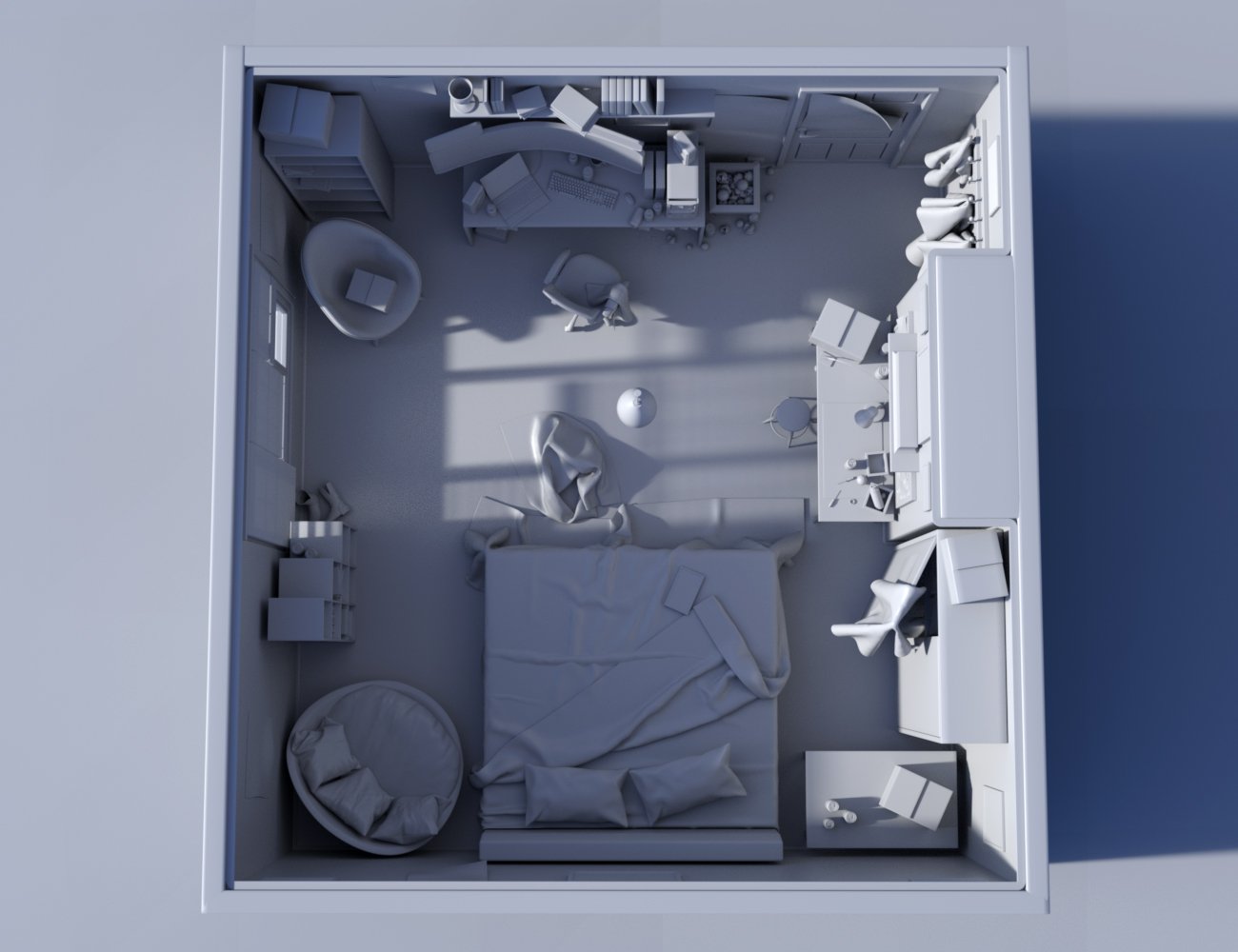 Teen Bedroom by: Feng, 3D Models by Daz 3D