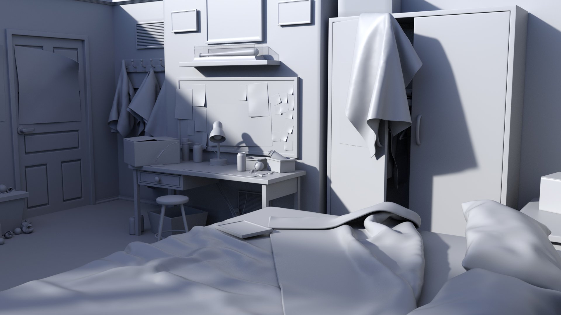 Teen Bedroom by: Feng, 3D Models by Daz 3D