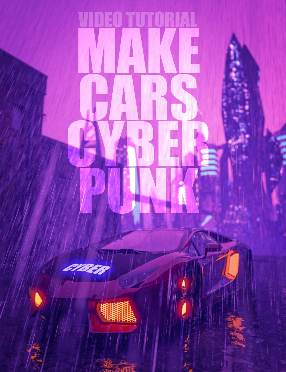 Make Cars Cyberpunk - Video Tutorial by: Dreamlight, 3D Models by Daz 3D
