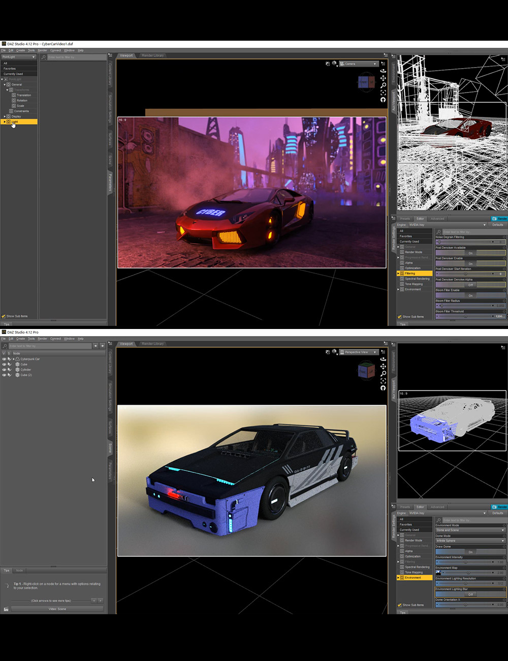 Make Cars Cyberpunk - Video Tutorial by: Dreamlight, 3D Models by Daz 3D